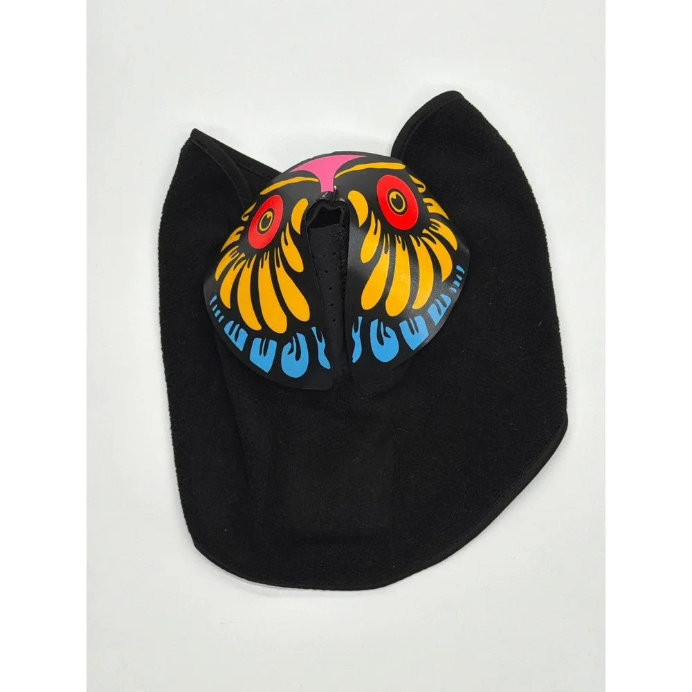 Sound‎ Activated LED Light Up Owl Mask Fleece Balaclava Rave Festival Black AAA